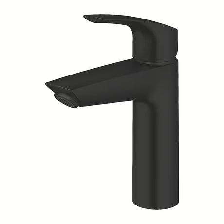 Mat crni jednoručna baterija miješalica za umivaonik Grohe Eurosmart bez odvoda pro za montažu u jedan otvor.