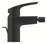 Grohe Eurosmart jednoručna baterija miješalica za bide s odvodom u mat crnoj boji