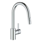 Kromirana miješalica za sudoper Grohe Eurosmart Cosmopolitan s visokim zakretnim izljevom i izvlačnim tušem