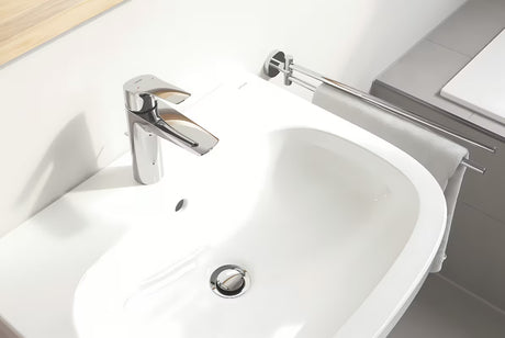 Kromirani jednoručna baterija stojeća miješalica za umivaonik Grohe Eurosmart New s odvodom