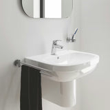 Kromirani jednoručna baterija stojeća miješalica za umivaonik Grohe Eurosmart New bez odvoda
