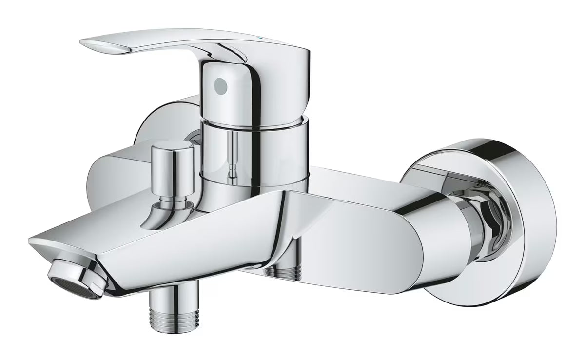 Jednoručna Baterija zidna miješalica za kadu Grohe Eurosmart New u krom izvedbi bez tuš seta.