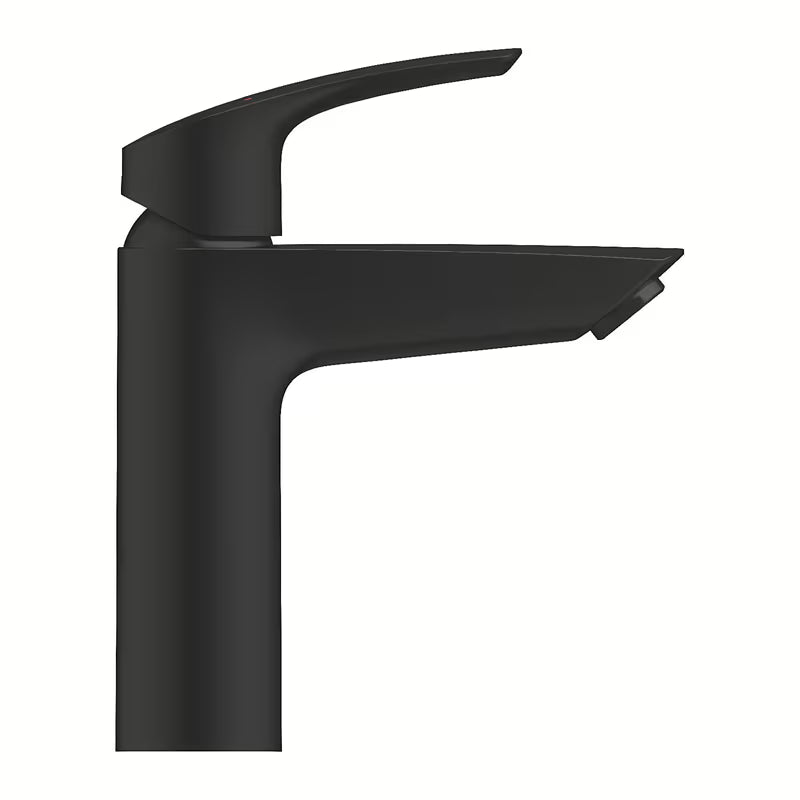 Mat crni jednoručna baterija miješalica za umivaonik Grohe Eurosmart bez odvoda pro za montažu u jedan otvor.