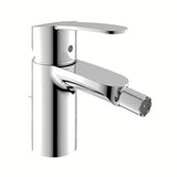 Kromirana miješalica za bide Grohe Eurostyle Cosmopolitan s odvodom i ručicom za upravljanje.