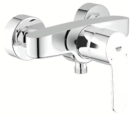 Kromirana zidna jednoručna baterija miješalica za tuš Grohe Eurostyle Cosmopolitan s tehnologijom Grohe SilkMove
