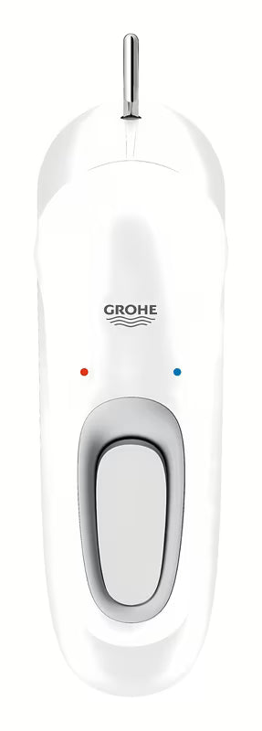 Umivaonička jednoručna baterija slavina Grohe Eurostyle New s odvodom u izvedbi moon white i krom