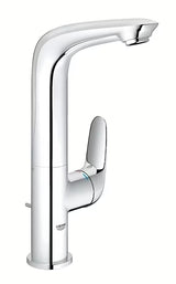 Visoka jednoručna baterija miješalica za umivaonik Grohe Eurostyle New u krom izvedbi sa zakretnim izljevom i odvodnim setom.