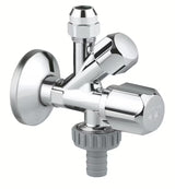Kutni ventil Grohe pro za zidnu ugradnju s nepovratnim ventilom i metalnom rozetom.