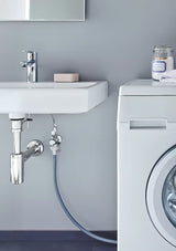 Kombi kutni ventil Grohe pro za zidnu ugradnju s kompenzacijom duljine i metalnom rozetom.
