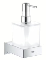 Kromirani zidni držač sapuna Grohe Selection Cube bez čaše sa skrivenim pričvršćenjem.