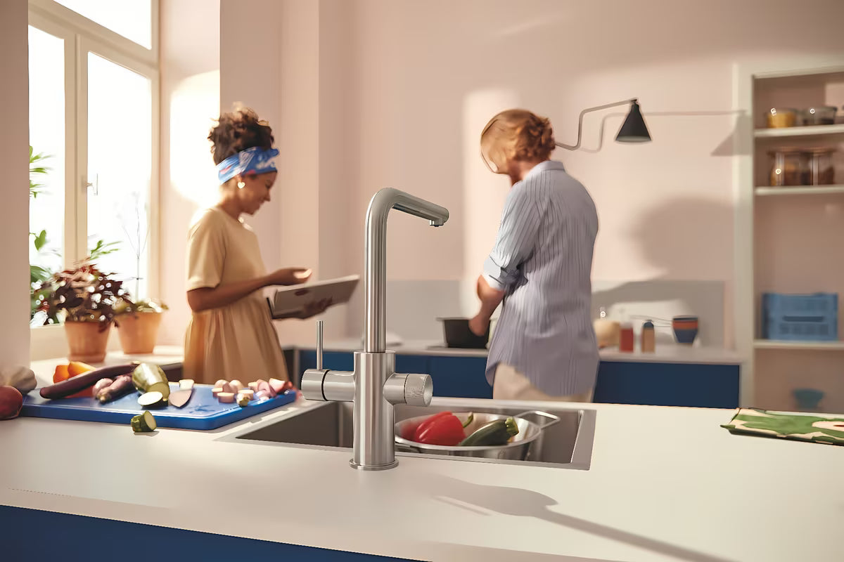Grohe Blue Pure 2022 miješalica za sudoper s funkcijom filtracije u izvedbi supersteel