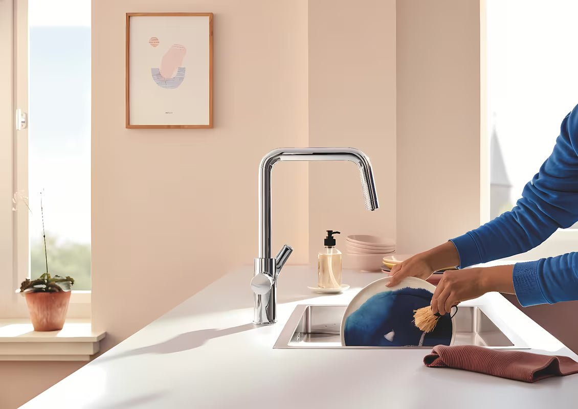 Kromirana miješalica za sudoper Grohe Blue Pure 2022 sa zasebnom ručicom pro za filtriranu vodu