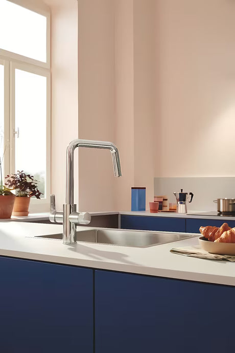 Kromirana miješalica za sudoper Grohe Blue Pure 2022 sa zasebnom ručicom pro za filtriranu vodu