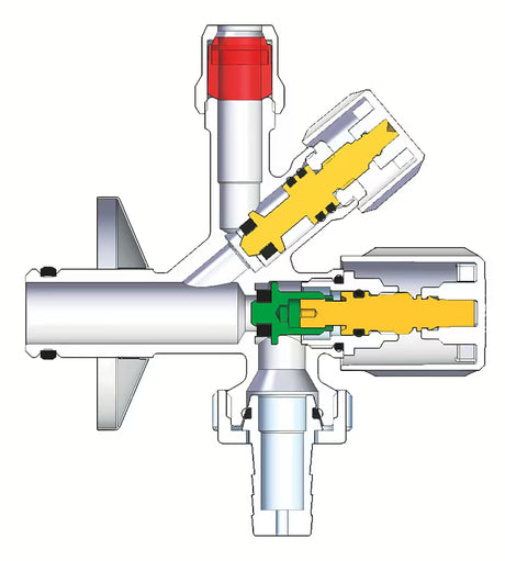 Kombi kutni ventil Grohe pro za zidnu ugradnju s kompenzacijom duljine i metalnom rozetom.