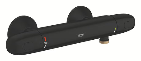 Termostatska zidna miješalica za tuš Grohe Grohtherm 1000 u mat crnoj boji