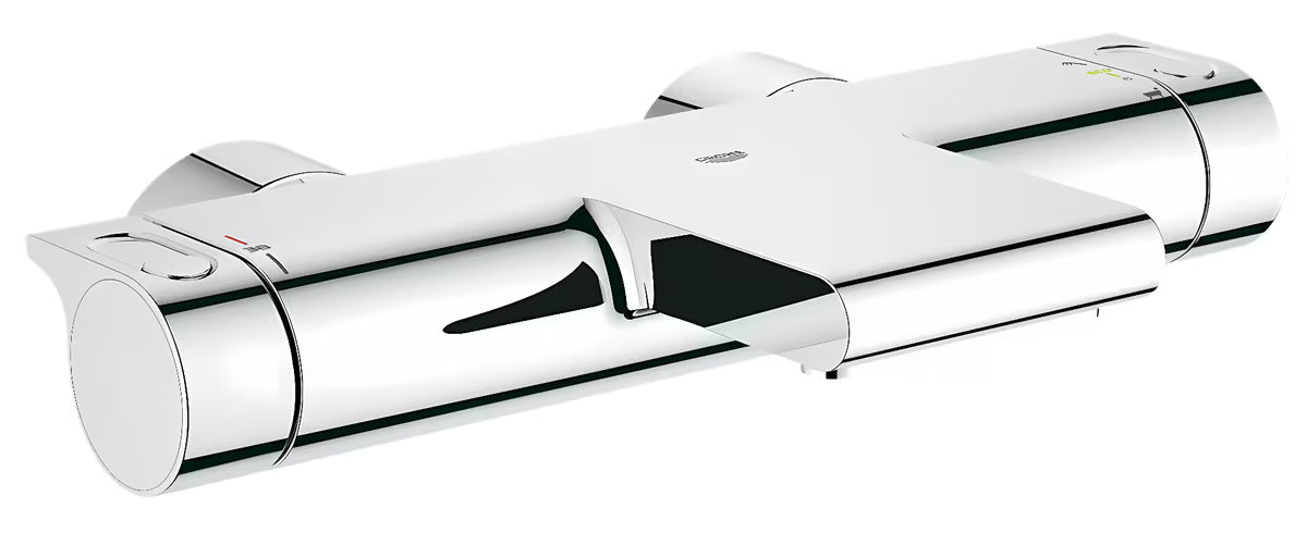 Kromirana termostatska zidna miješalica za kadu Grohe Grohtherm 2000 s prebacivanjem kada/tuš