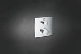 Kromirana podžbukna termostatska miješalica za tuš Grohe Grohtherm pro za upravljanje nadglavnim i ručnim tuševi.