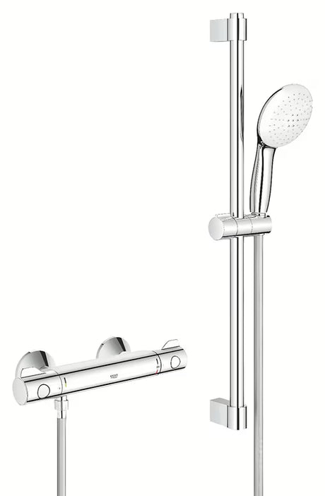 Grohe Grohtherm 800 termostatska miješalica za tuš u krom izvedbi s tuš garniturom sa šipkom