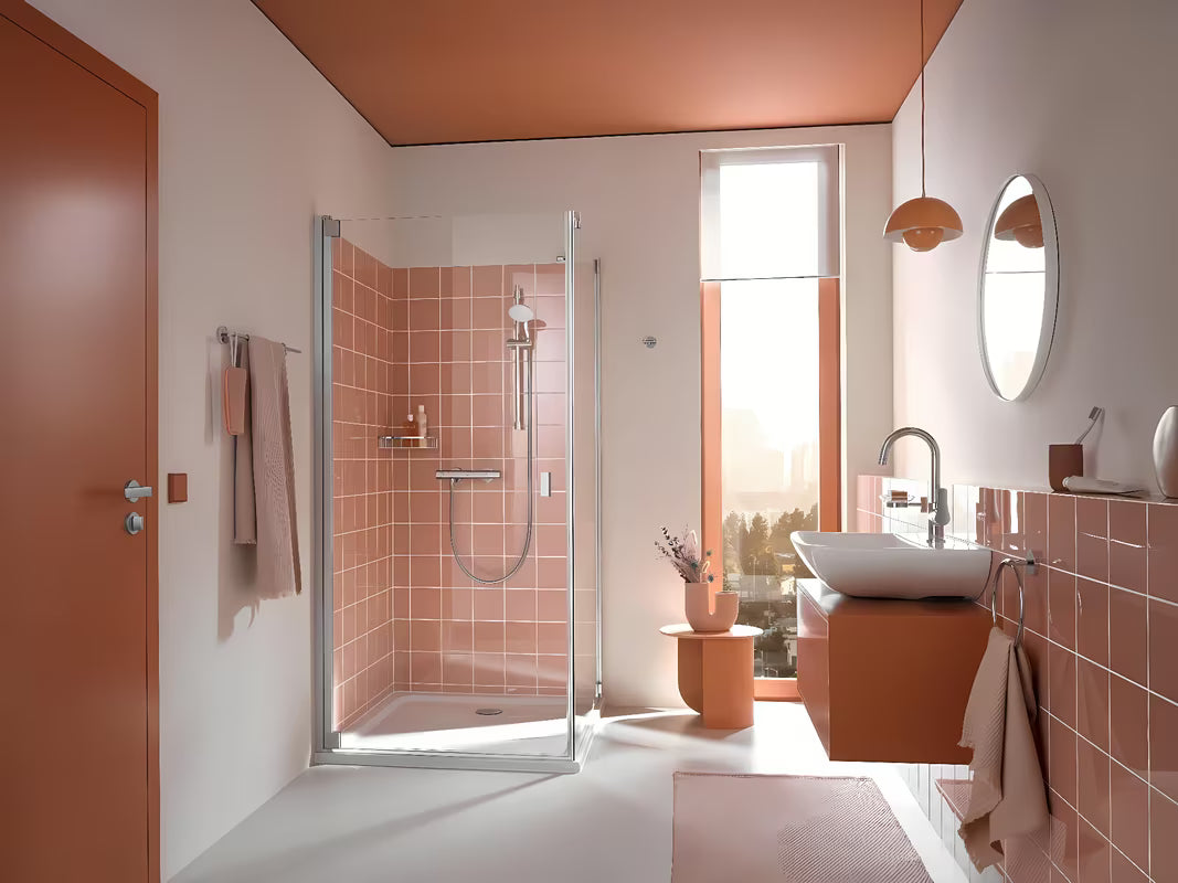 Grohe Grohtherm 800 Cosmopolitan termostatska miješalica za tuš u krom izvedbi s tuš garniturom sa šipkom