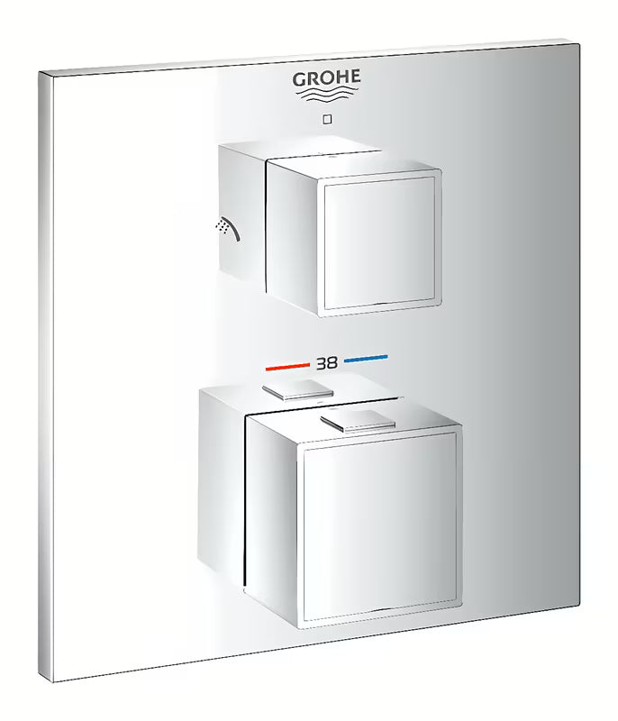 Podžbukna termostatska miješalica za tuš Grohe Grohtherm Cube u krom izvedbi