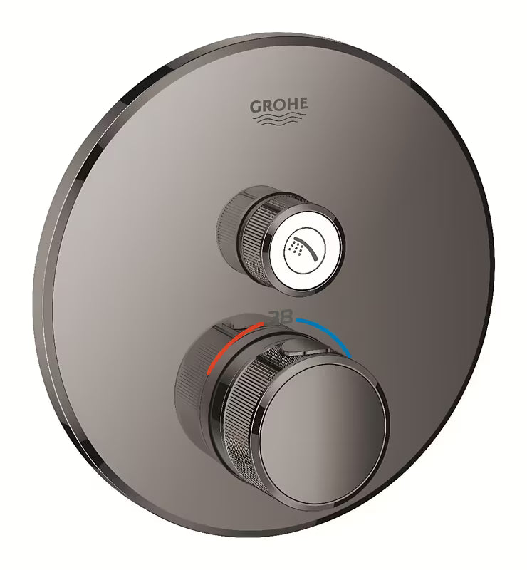 Podžbukna termostatska miješalica za tuš Grohe Grohtherm smartcontrol u boji hard graphite