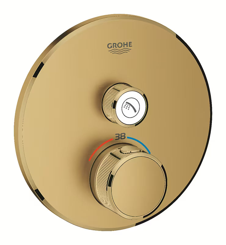 Podžbukna termostatska miješalica za tuš Grohe Grohtherm smartcontrol u izvedbi brushed cool sunrise
