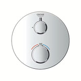 Podžbukna termostatska miješalica za tuš Grohe Grohtherm u krom izvedbi sa sigurnosnom blokadom SafeStop.