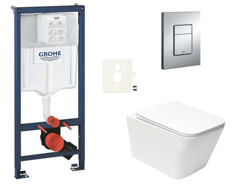 Viseći WC set SAT Infinitio s instalacijskim modulom Grohe Rapid SL i aktivacijskom tipkom Even