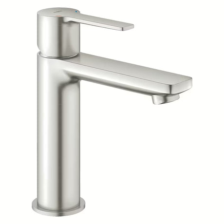 Jednoručna Baterija stojeća miješalica za umivaonik Grohe Lineare u izvedbi supersteel s clic-clac odvodom