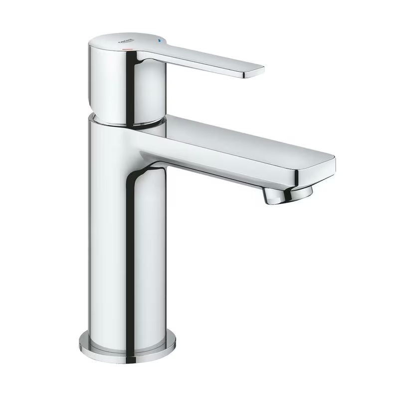 Kromirana jednoručna baterija stojeća miješalica za umivaonik Grohe Lineare s click‑clack-odvodom