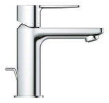 Kromirana jednoručna baterija miješalica za umivaonik Grohe Lineare s kratkim izljevom i odvodnim setom.