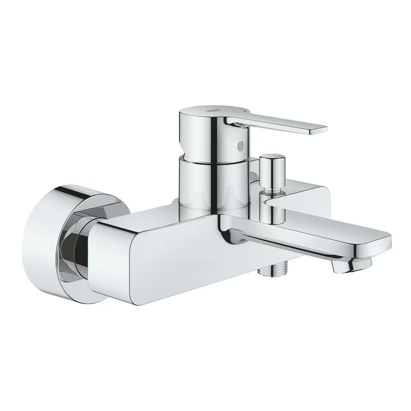Zidna jednoručna baterija miješalica za kadu Grohe Lineare u krom izvedbi s prebacivačem kada/tuš