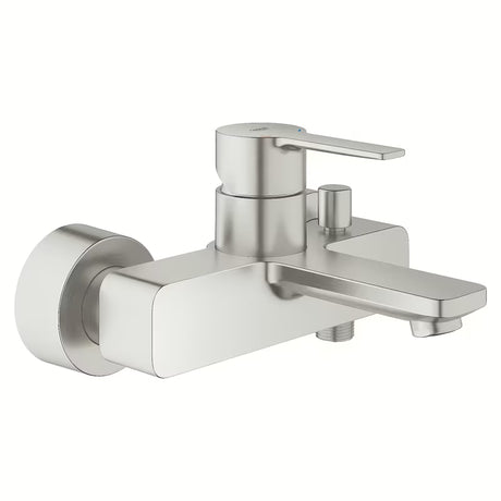 Zidna miješalica za kadu Grohe Lineare u izvedbi supersteel s ručicom