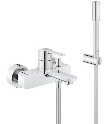 Zidna miješalica za kadu Grohe Lineare s tuš setom u krom izvedbi