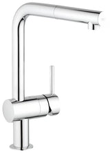 Kromirana miješalica za sudoper Grohe Minta s visokim L-izljevom i izvlačnim tušem