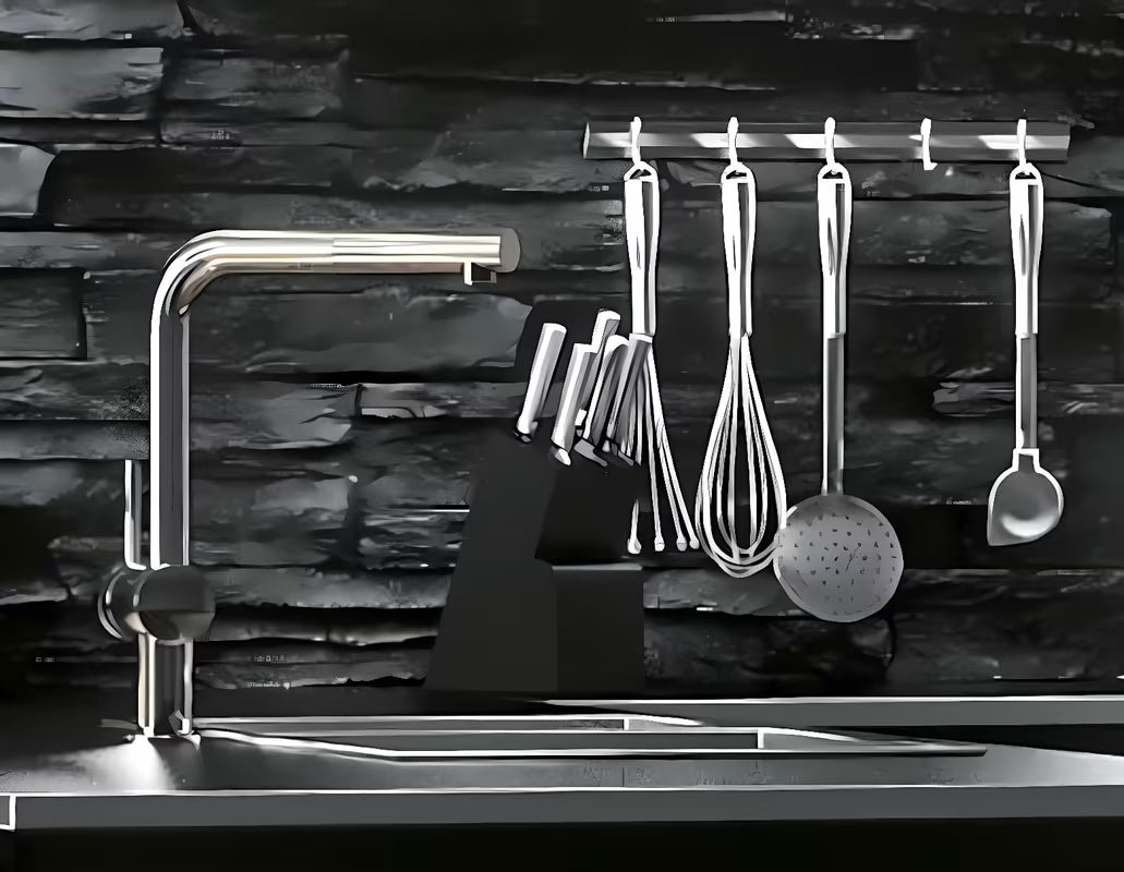 Kromirana miješalica za sudoper Grohe Minta s visokim L-izljevom i izvlačnim tušem