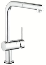 Kromirana senzorska miješalica za sudoper Grohe Minta Touch sa zakretnim L-izljevom i izvlačnim perlatorom
