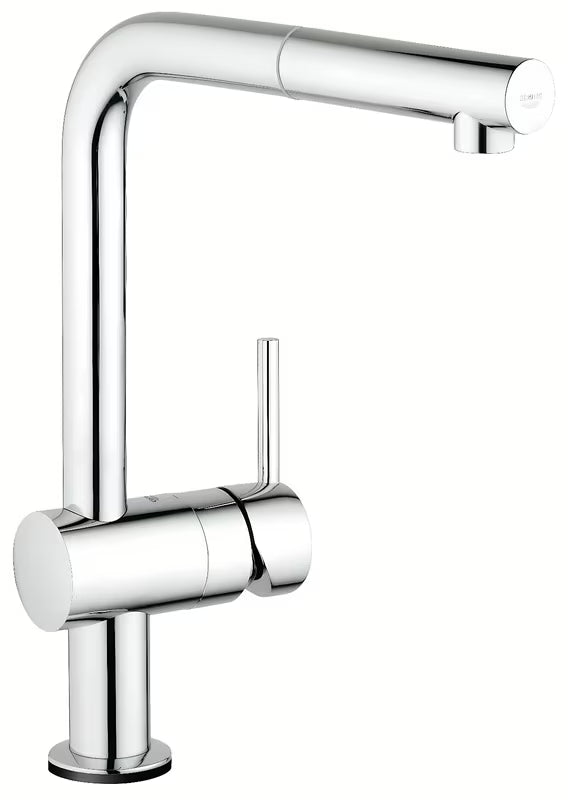Kromirana senzorska miješalica za sudoper Grohe Minta Touch sa zakretnim L-izljevom i izvlačnim perlatorom