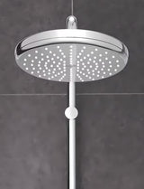 Kromirana nadglavni tuš Grohe New Tempesta 210 s mlazom Rain i tehnologijama DreamSpray i SpeedClean.