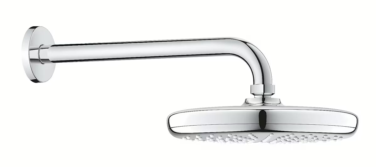 Kromirana nadglavni tuš Grohe Tempesta 210 sa zidnim tuš krakom i mlazom Rain