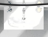Umivaonička jednoručna baterija slavina Grohe Plus u izvedbi supersteel sa zakretnim izljevom i odvodnom garniturom.