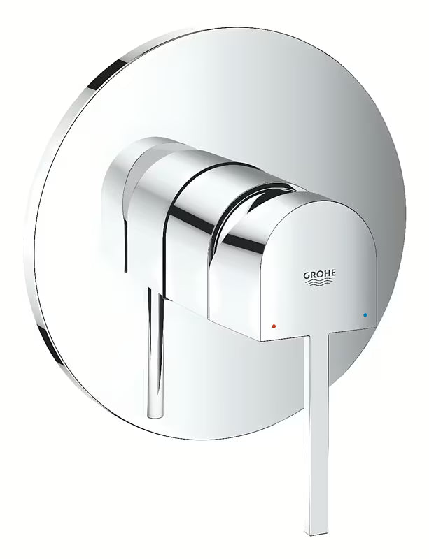 Podžbukna jednoručna baterija miješalica za tuš Grohe Plus u krom izvedbi s metalnom ručicom