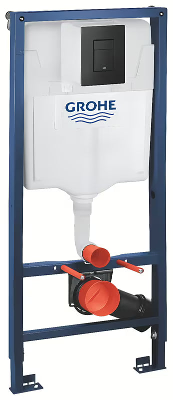 Instalacijski set Grohe Rapid SL pro viseća WC školjka s ugradbenim vodokotlićem GD 2 i tipkom Even phantom black