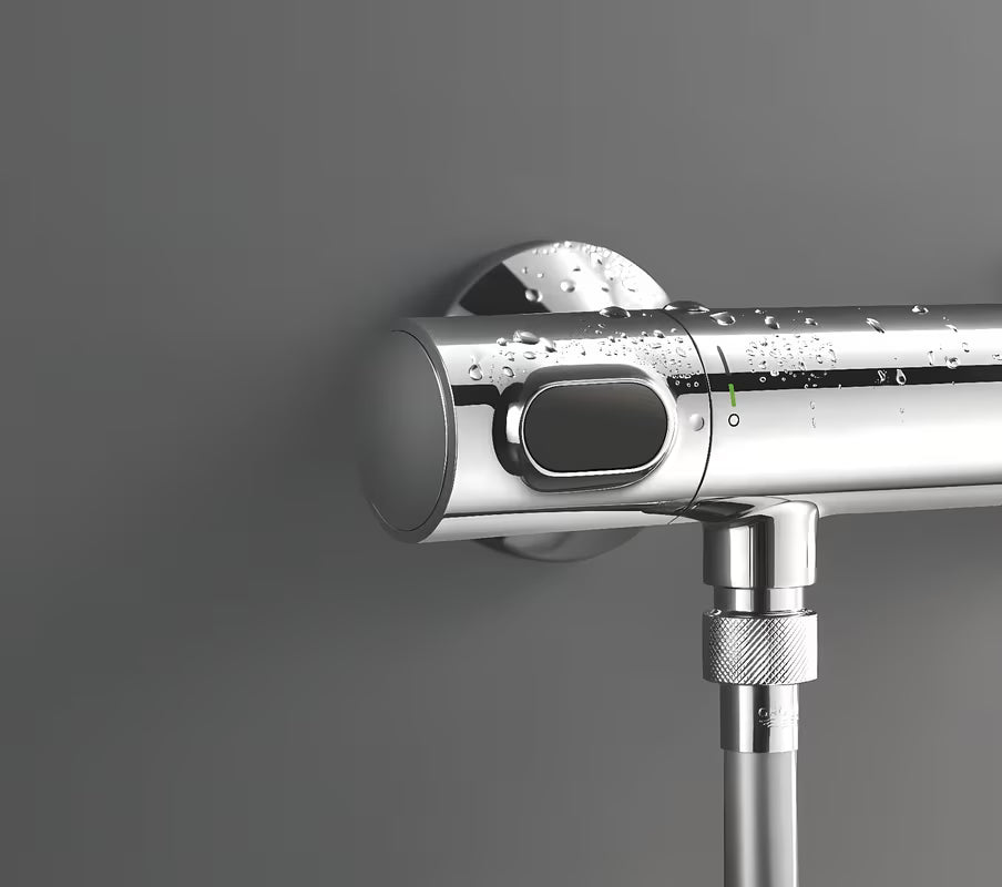 Grohe Precision Flow termostatska miješalica za tuš u krom izvedbi s tuš setom i šipkom