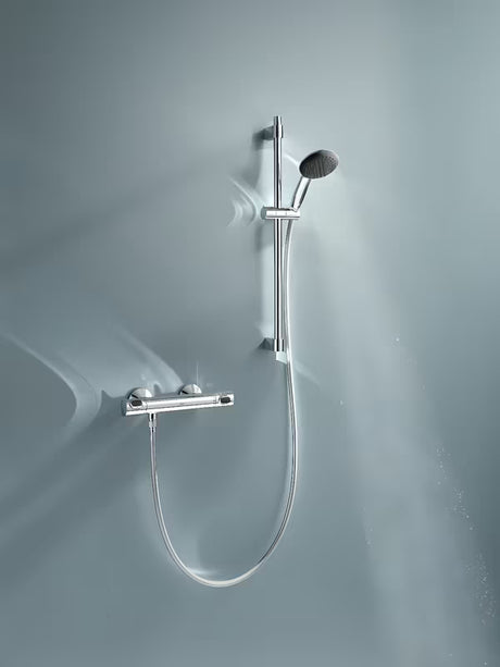 Grohe Precision Flow termostatska miješalica za tuš u krom izvedbi s tuš setom i šipkom