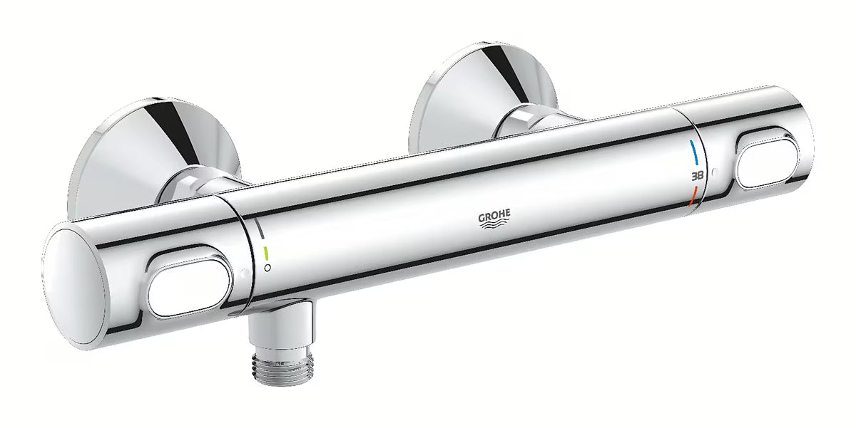 Termostatska zidna miješalica za tuš Grohe Precision Flow u krom izvedbi sa SafeStop i EcoJoy