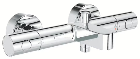 Termostatska zidna miješalica za kadu Grohe Precision Get u krom izvedbi s donjim izlazom za tuš.