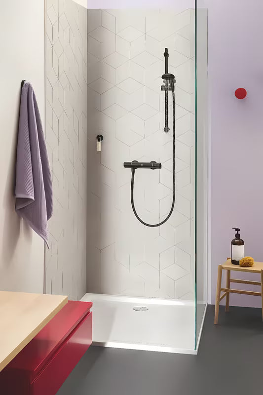 Termostatska zidna miješalica za tuš Grohe Precision Start u mat crnoj boji
