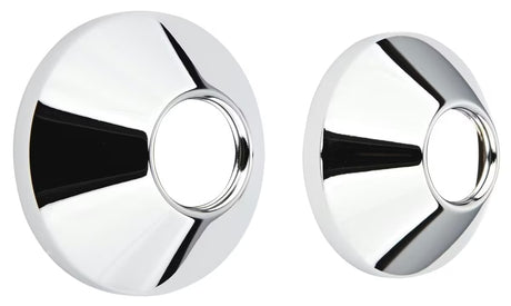 Kromirana pokrivna rozeta Grohe pro za prekrivanje instalacijskih otvora i uredan izgled kupaonice.