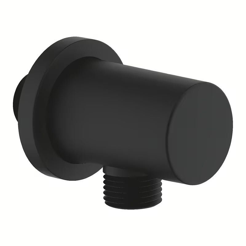 Podžbukni priključak Grohe Rainshower s okruglom rozetom u boji phantom black.